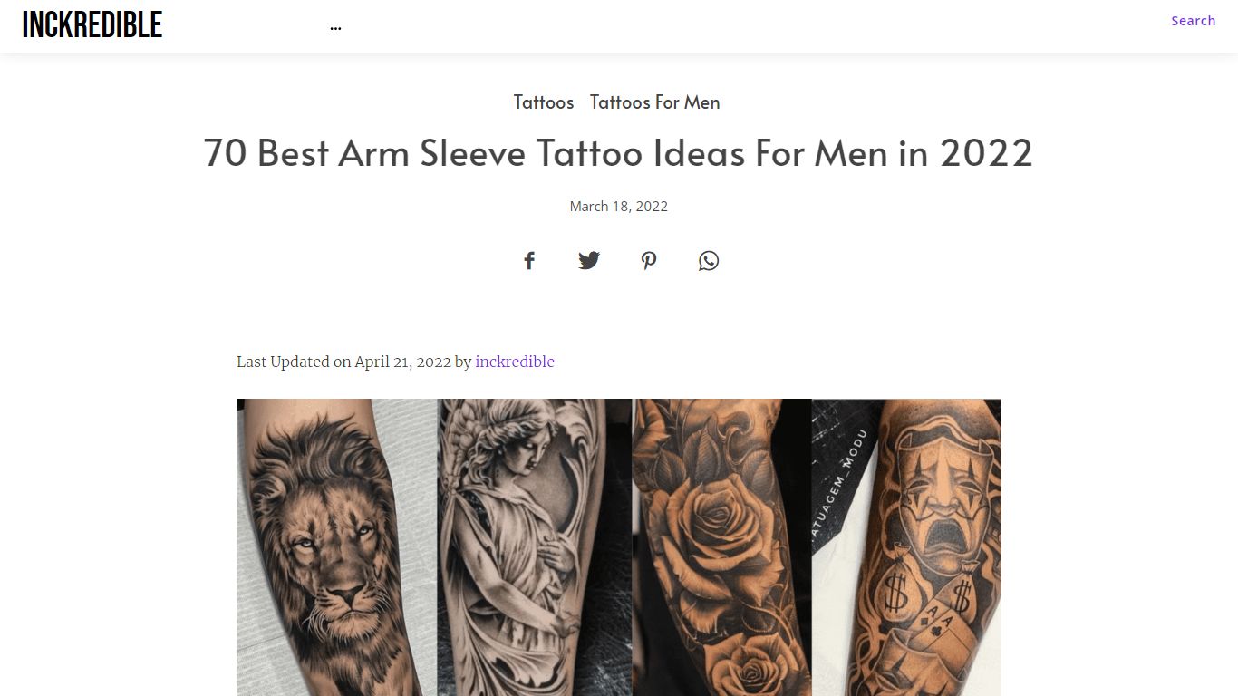 70 Best Arm Sleeve Tattoo Ideas For Men in 2022 - Inckredible
